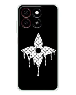 Чехол для ZTE Blade A35 с картинкой «Цветочная монограмма»