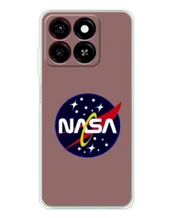 Чехол для ZTE Blade A35 с картинкой «NASA — ретро космос»