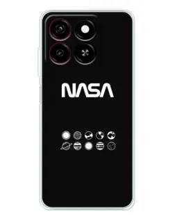 Чехол для ZTE Blade A35 с картинкой «NASA — технический принт»