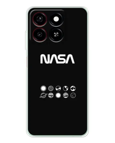 Чехол для ZTE Blade A35 с картинкой «NASA — технический принт»