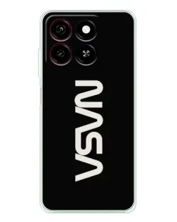 Чехол для ZTE Blade A35 с картинкой «NASA — вертикальный логотип»