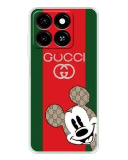 Чехол для ZTE Blade A35 с картинкой «Gucci — полосы и Микки»