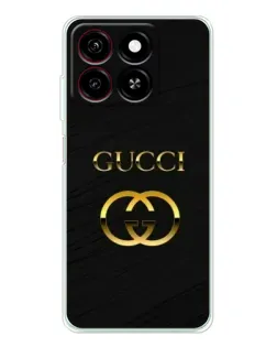 Чехол для ZTE Blade A35 с картинкой «Золотой логотип Gucci»