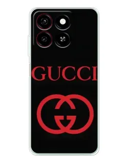 Чехол для ZTE Blade A35 с картинкой «Gucci — красный логотип»
