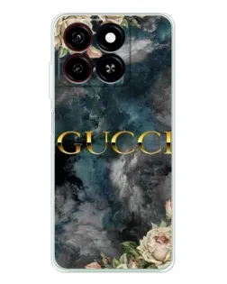 Чехол для ZTE Blade A35 с картинкой «Абстрактные цветы Gucci»