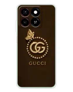 Чехол для ZTE Blade A35 с картинкой «Gucci — золотая бабочка»