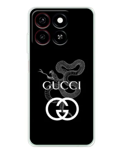 Чехол для ZTE Blade A35 с картинкой «Gucci — серебряная змея» Чехол для ZTE Blade A35 с картинкой «Gucci — серебряная змея»