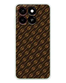 Чехол для ZTE Blade A35 с картинкой «Gucci — золотые диагонали»