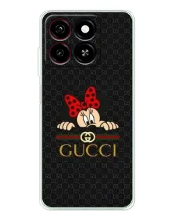 Чехол для ZTE Blade A35 с картинкой «Минни Маус Gucci — черный»