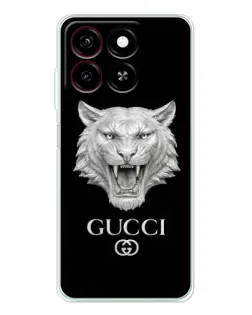 Чехол для ZTE Blade A35 с картинкой «Gucci — серебряный лев»