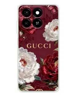 Чехол для ZTE Blade A35 с картинкой «Gucci — бордовые розы»