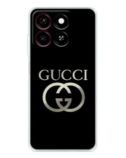 Чехол для ZTE Blade A35 с картинкой «Gucci — золото на черном»