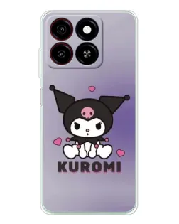 Чехол для ZTE Blade A35 с картинкой «Kuromi — фиолетовый арт» Чехол для ZTE Blade A35 с картинкой «Kuromi — фиолетовый арт»