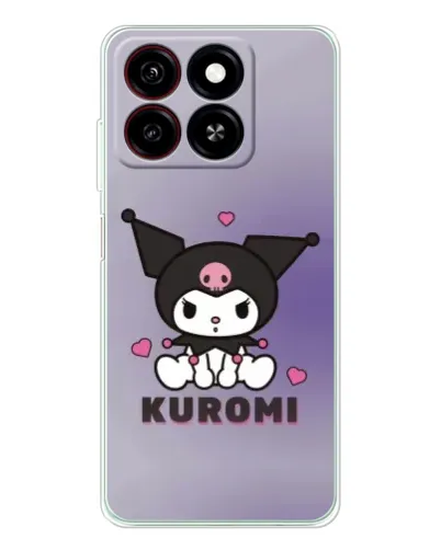 Чехол для ZTE Blade A35 с картинкой «Kuromi — фиолетовый арт» Чехол для ZTE Blade A35 с картинкой «Kuromi — фиолетовый арт»