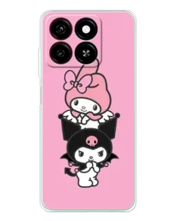 Чехол для ZTE Blade A35 с картинкой «My Melody и Kuromi» Чехол для ZTE Blade A35 с картинкой «My Melody и Kuromi»