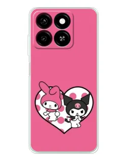 Чехол для ZTE Blade A35 с картинкой «Kuromi и My Melody» Чехол для ZTE Blade A35 с картинкой «Kuromi и My Melody»
