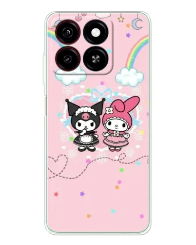 Чехол для ZTE Blade A35 с картинкой «My Melody и Kuromi» Чехол для ZTE Blade A35 с картинкой «My Melody и Kuromi»