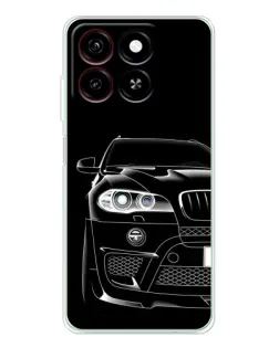 Чехол для ZTE Blade A35 с картинкой «Темный силуэт BMW»