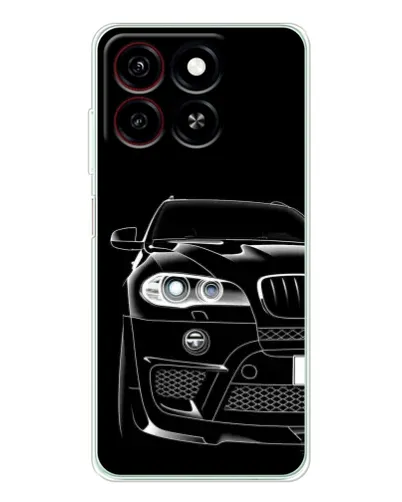 Чехол для ZTE Blade A35 с картинкой «Темный силуэт BMW»