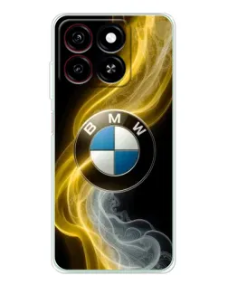 Чехол для ZTE Blade A35 с картинкой «Золотистый дым BMW»