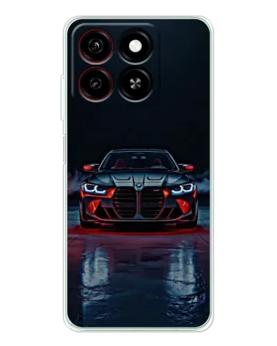 Чехол для ZTE Blade A35 с картинкой «BMW на мокрой дороге»
