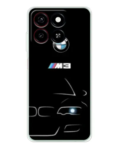 Чехол для ZTE Blade A35 с картинкой «Минималистичный принт BMW M3»