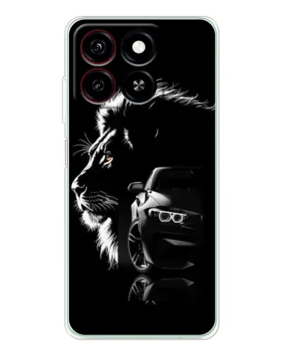 Чехол для ZTE Blade A35 с картинкой «BMW и лев»