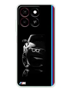 Чехол для ZTE Blade A35 с картинкой «Силуэт BMW в темноте»