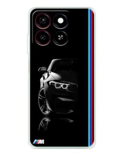 Чехол для ZTE Blade A35 с картинкой «Силуэт BMW в темноте»