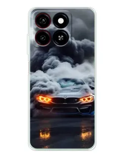 Чехол для ZTE Blade A35 с картинкой «BMW в дыму»