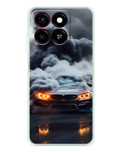 Чехол для ZTE Blade A35 с картинкой «BMW в дыму»