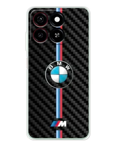 Чехол для ZTE Blade A35 с картинкой «Эмблема BMW и карбон»