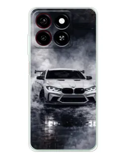 Чехол для ZTE Blade A35 с картинкой «BMW сквозь туман»