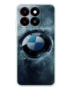 Чехол для ZTE Blade A35 с картинкой «Логотип BMW — лед»