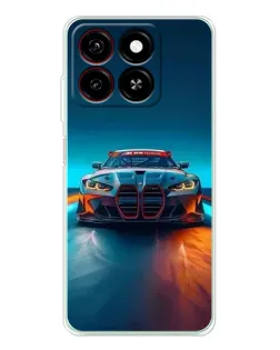 Чехол для ZTE Blade A35 с картинкой «BMW — огни неона»