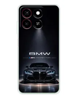 Чехол для ZTE Blade A35 с картинкой «BMW сквозь ночной город»
