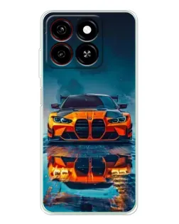 Чехол для ZTE Blade A35 с картинкой «BMW — золотая эмблема»