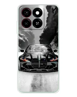 Чехол для ZTE Blade A35 с картинкой «BMW — акварельный дрифт»
