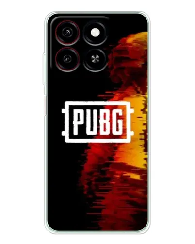 Чехол для ZTE Blade A35 с картинкой «Яркий логотип PUBG»