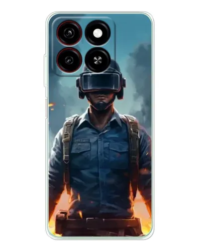 Чехол для ZTE Blade A35 с картинкой «PUBG — реалистичный герой»