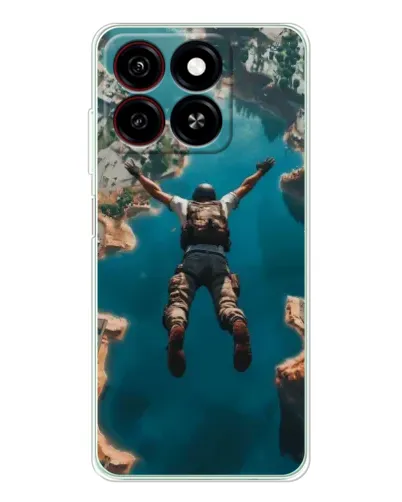Чехол для ZTE Blade A35 с картинкой «PUBG — свободное падение»