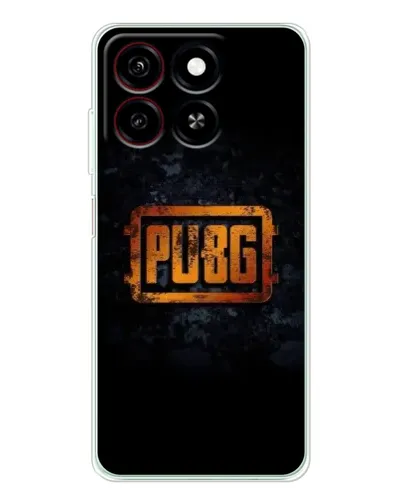 Чехол для ZTE Blade A35 с картинкой «PUBG — золотой логотип»