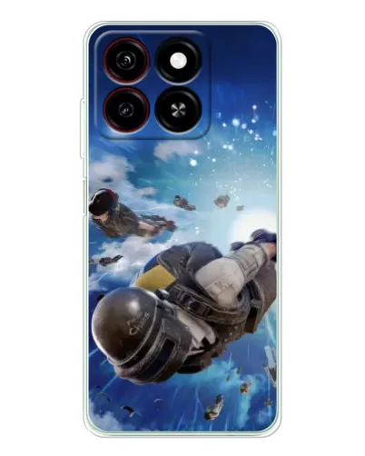 Чехол для ZTE Blade A35 с картинкой «Десант PUBG — прыжок»