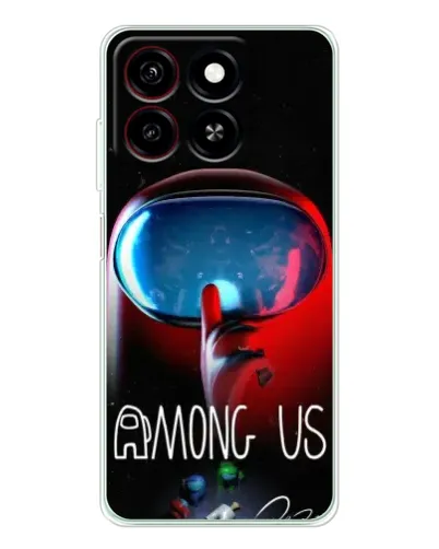 Чехол для ZTE Blade A35 с картинкой «Красный импостер — макро»