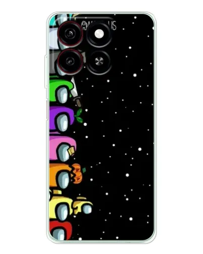 Чехол для ZTE Blade A35 с картинкой «Команда Among Us»
