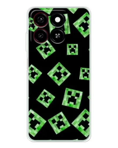 Чехол для ZTE Blade A35 с картинкой «Паттерн с криперами»