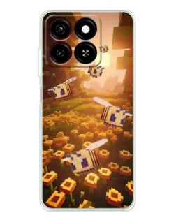Чехол для ZTE Blade A35 с картинкой «Поле подсолнухов»