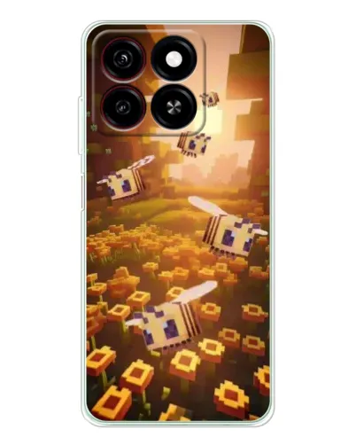 Чехол для ZTE Blade A35 с картинкой «Поле подсолнухов»