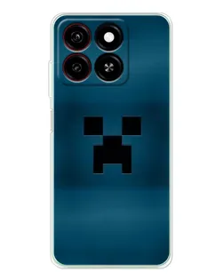 Чехол для ZTE Blade A35 с картинкой «Крипер текстура»