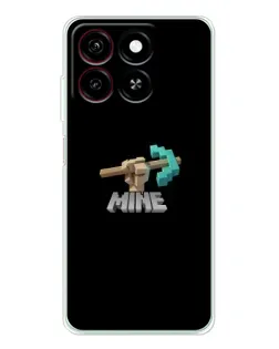 Чехол для ZTE Blade A35 с картинкой «Алмазная кирка»